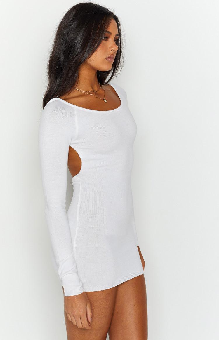 SNDYS Milo White Knit Dress Product Image