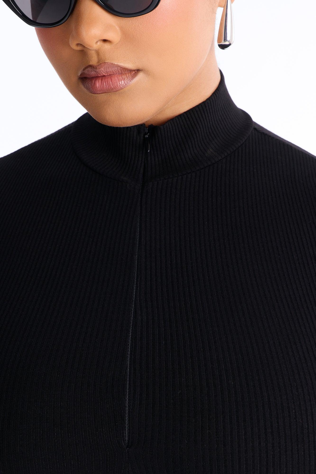 Mia Zip Snatched Pant Set - Black Female Product Image