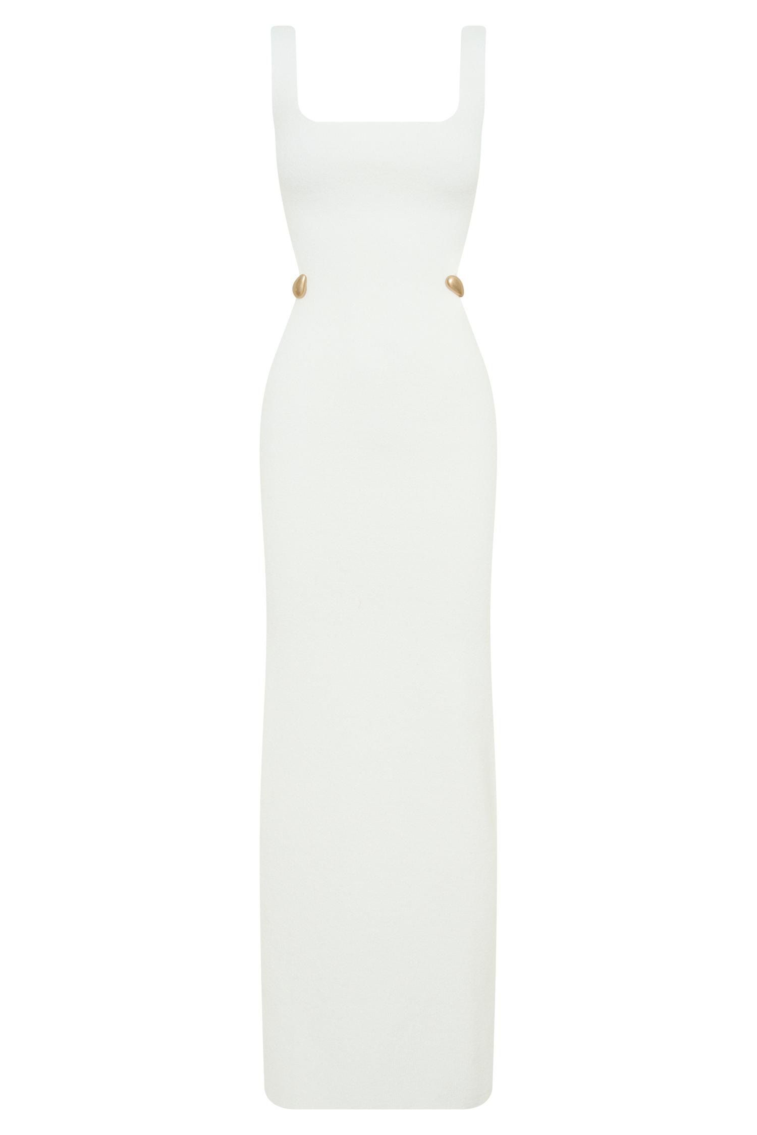 Alysanne Cut Out Knit Maxi Dress - White Product Image