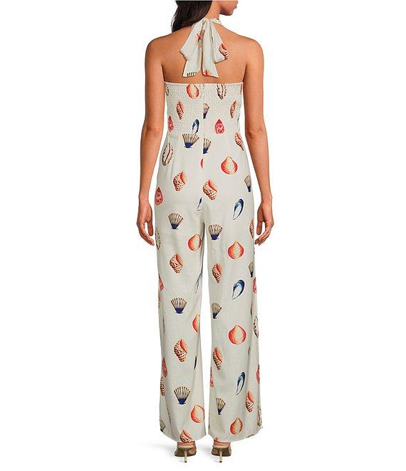 Sugarlips Shell Magic Moment Wide Leg Sleeveless Halter Jumpsuit Product Image
