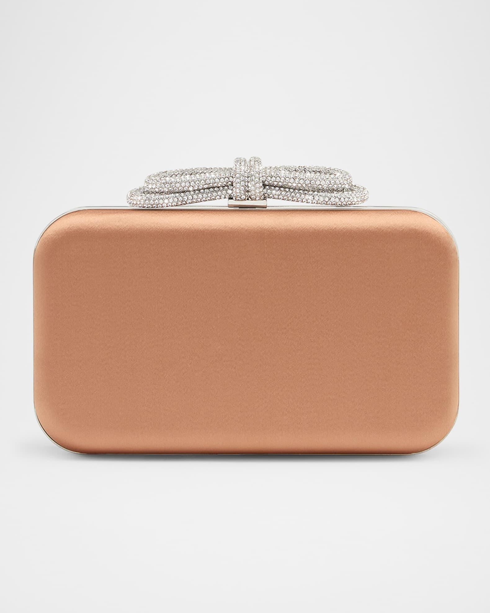 Double Bow Satin Clutch Bag Product Image
