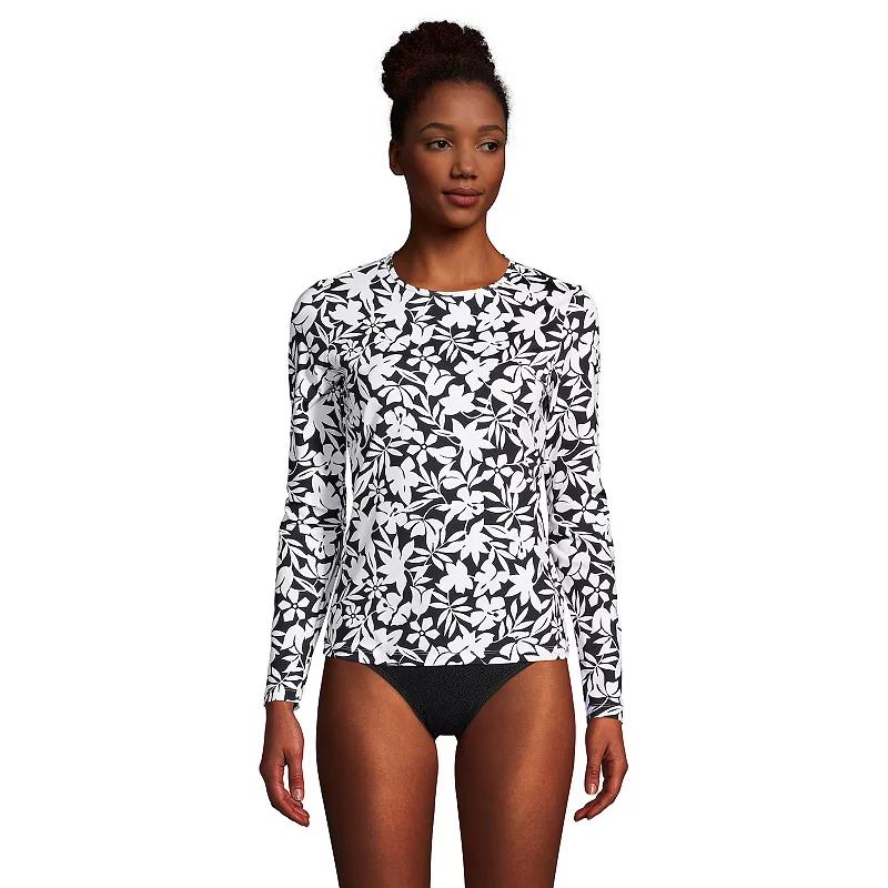 Women's Lands' End UPF 50 Long Sleeve Rash Guard,  Product Image