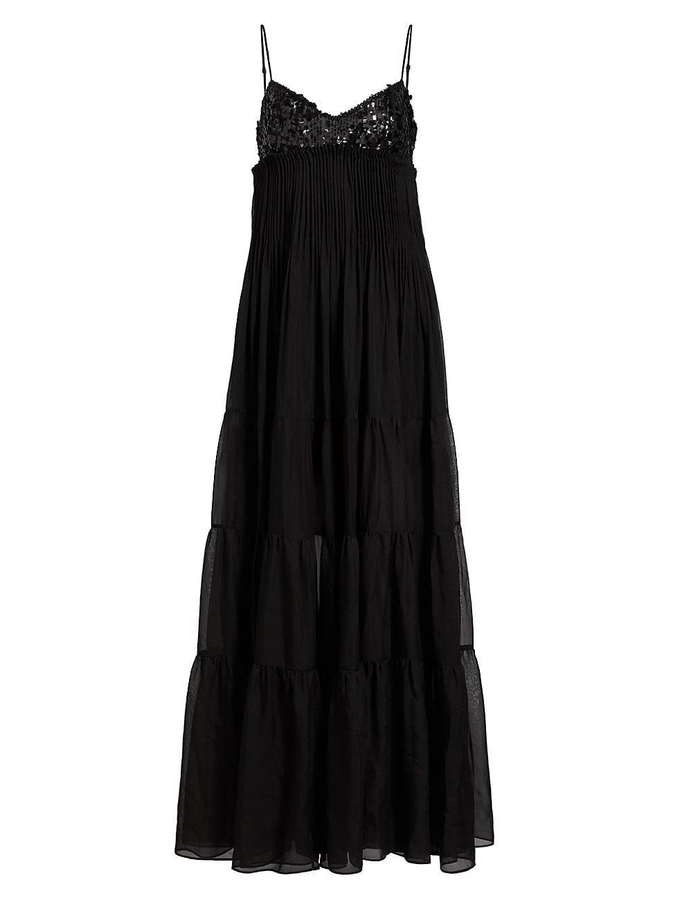 Womens Tamar Embellished Chiffon Tiered Gown Product Image