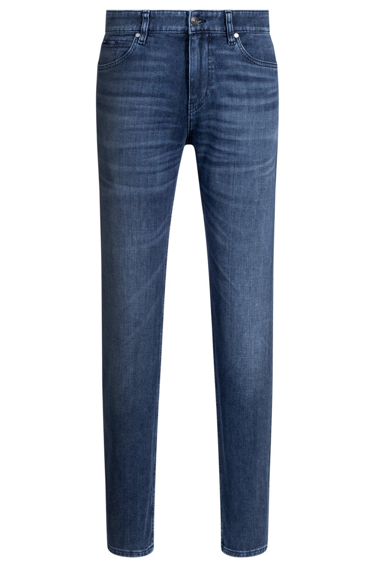 BOSS - Maine regular-fit jeans in blue Italian denim - Blue Product Image