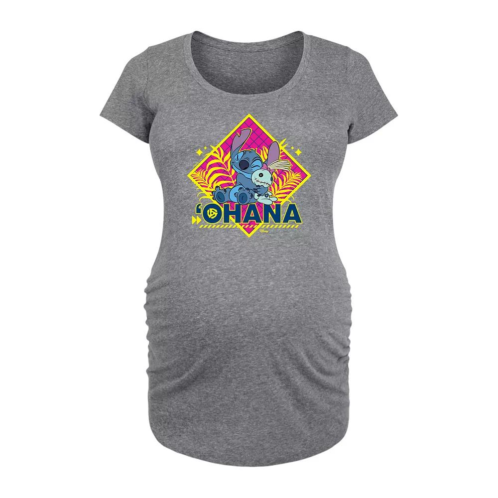 Disney's Lilo & Stitch Maternity Ohana Graphic Tee, Women's,  Product Image