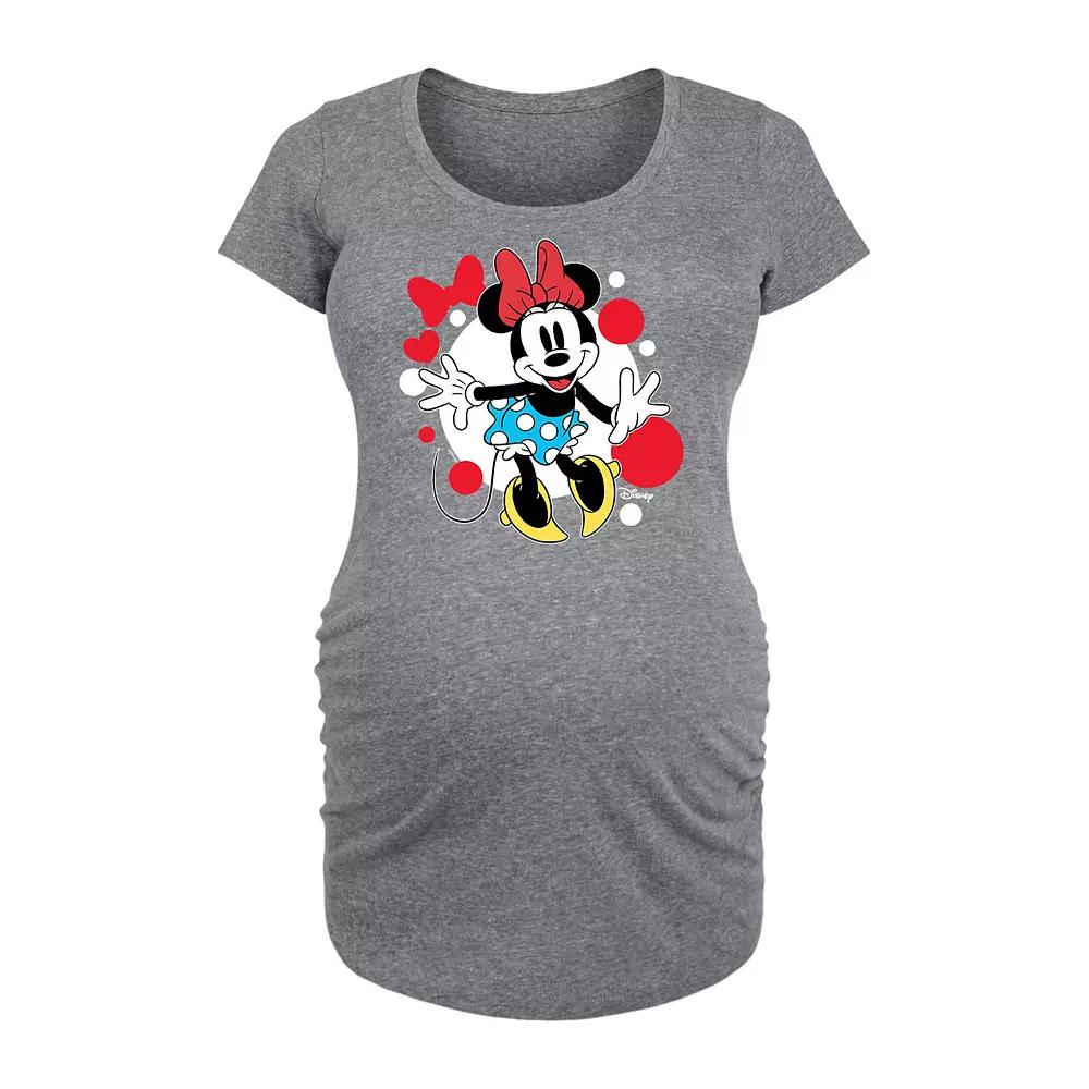 Disney's Minnie Mouse Maternity Dots Graphic Tee, Women's,  Product Image