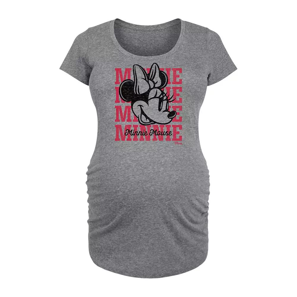 Disney's Minnie Mouse Maternity Repeated Graphic Tee, Women's,  Product Image