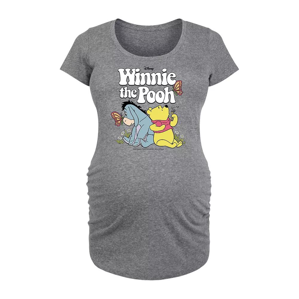 Disney's Winnie the Pooh Eeyore and Pooh Maternity Retro Graphic Tee, Women's,  Product Image
