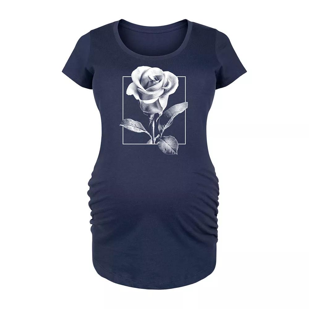 Maternity White Rose Graphic Tee, Women's,  Product Image