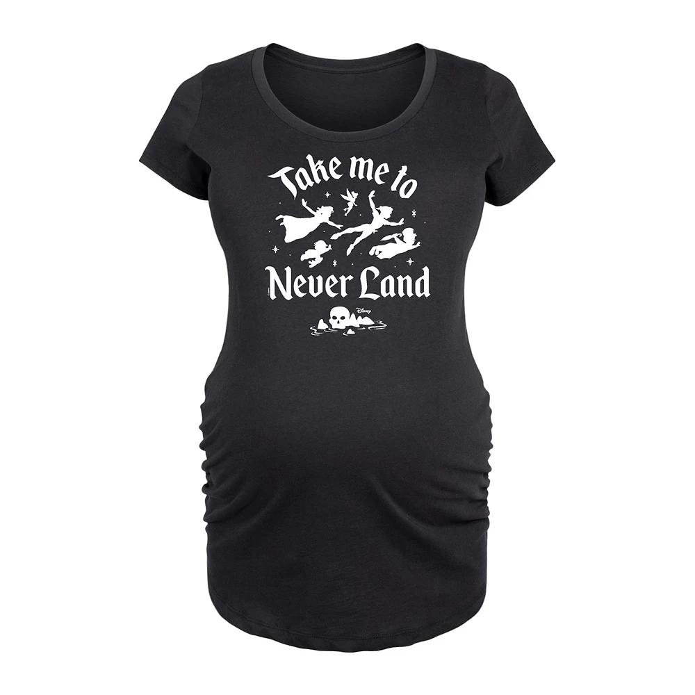 Disney's Peter Pan Maternity Take Me To Never Land Graphic Tee, Women's,  Product Image