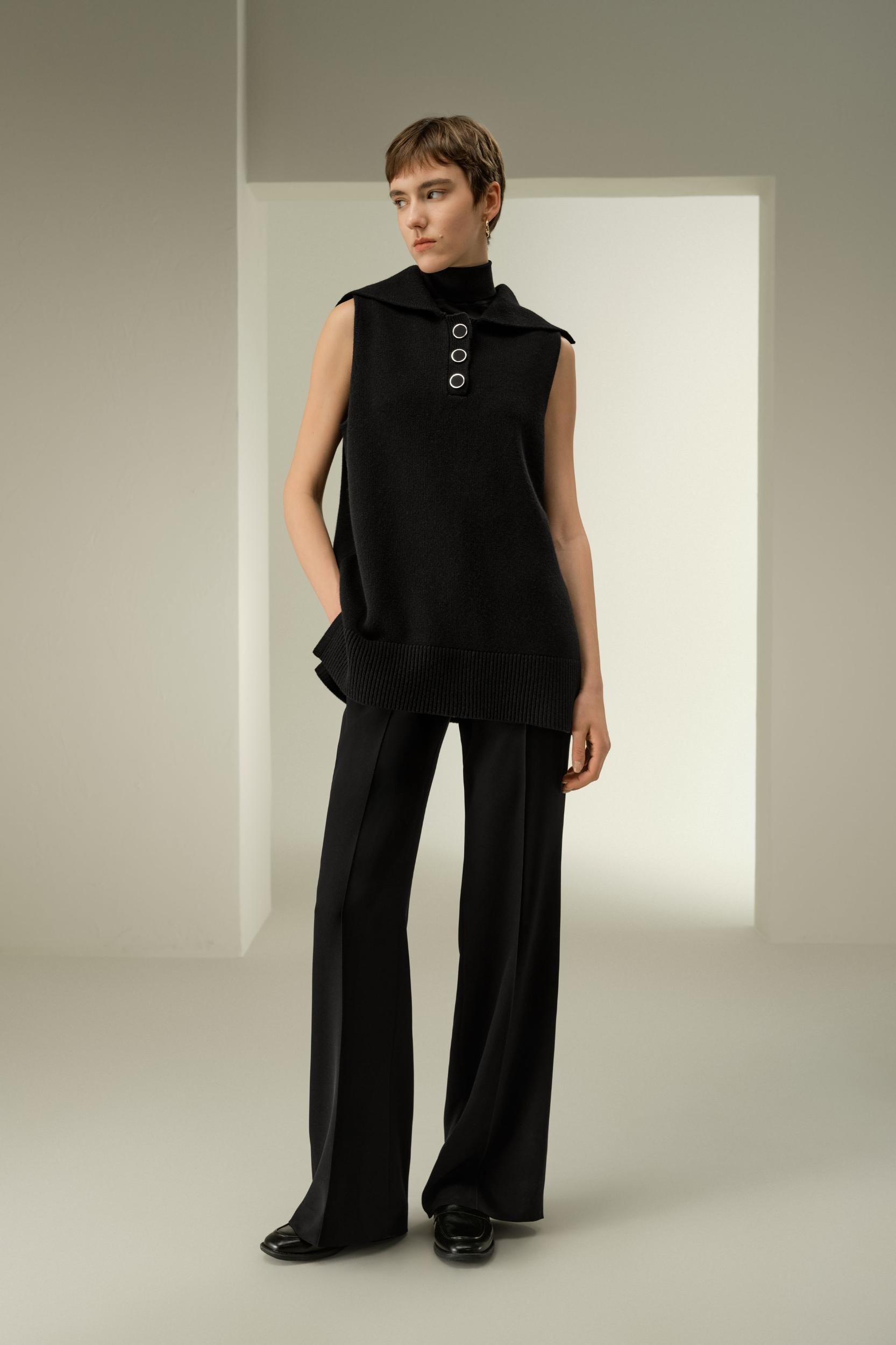 Vintage-Inspired Sailor Collar Top Product Image