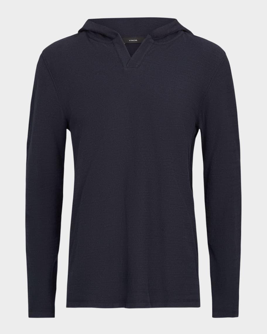 Men's Solid Cotton Hoodie Product Image