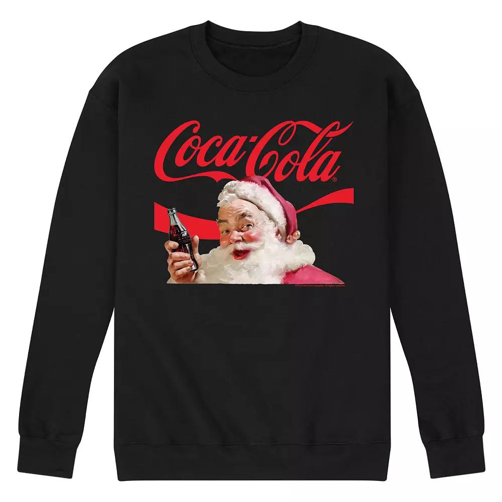 Men's CocaCola Santa Closeup Sweatshirt,  Product Image