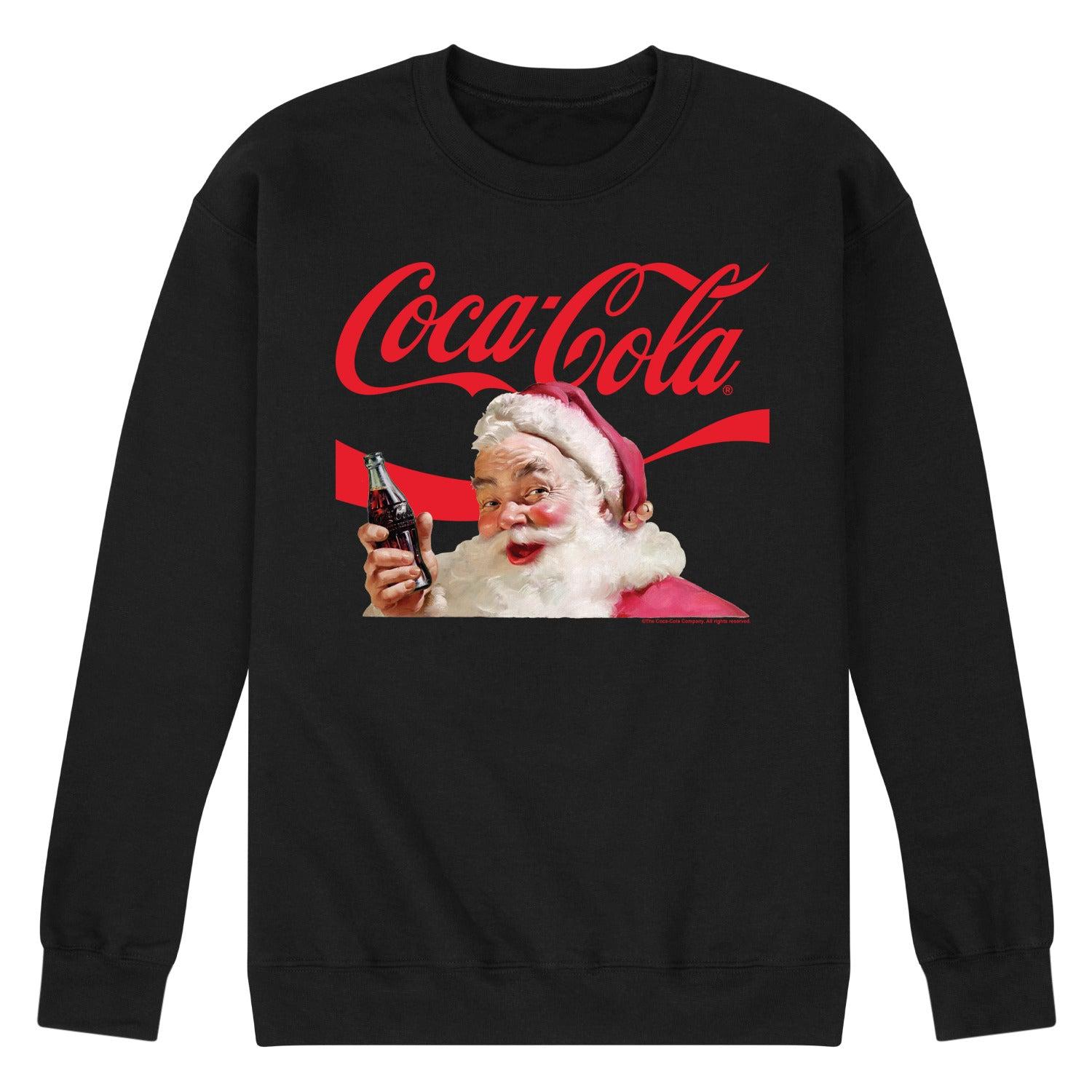 Men's CocaCola Santa Closeup Sweatshirt,  Product Image