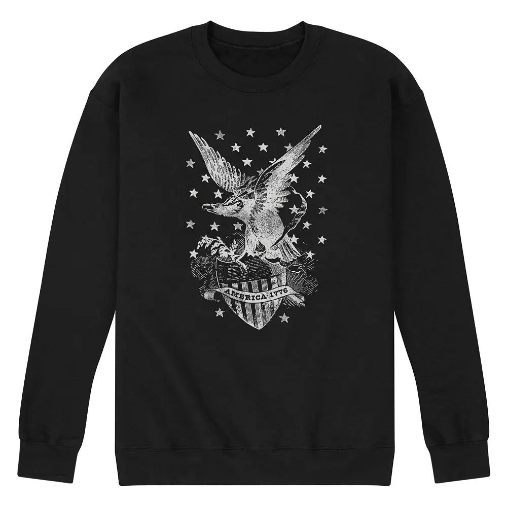 Men's America Eagle Stars Graphic Fleece Pullover,  Product Image