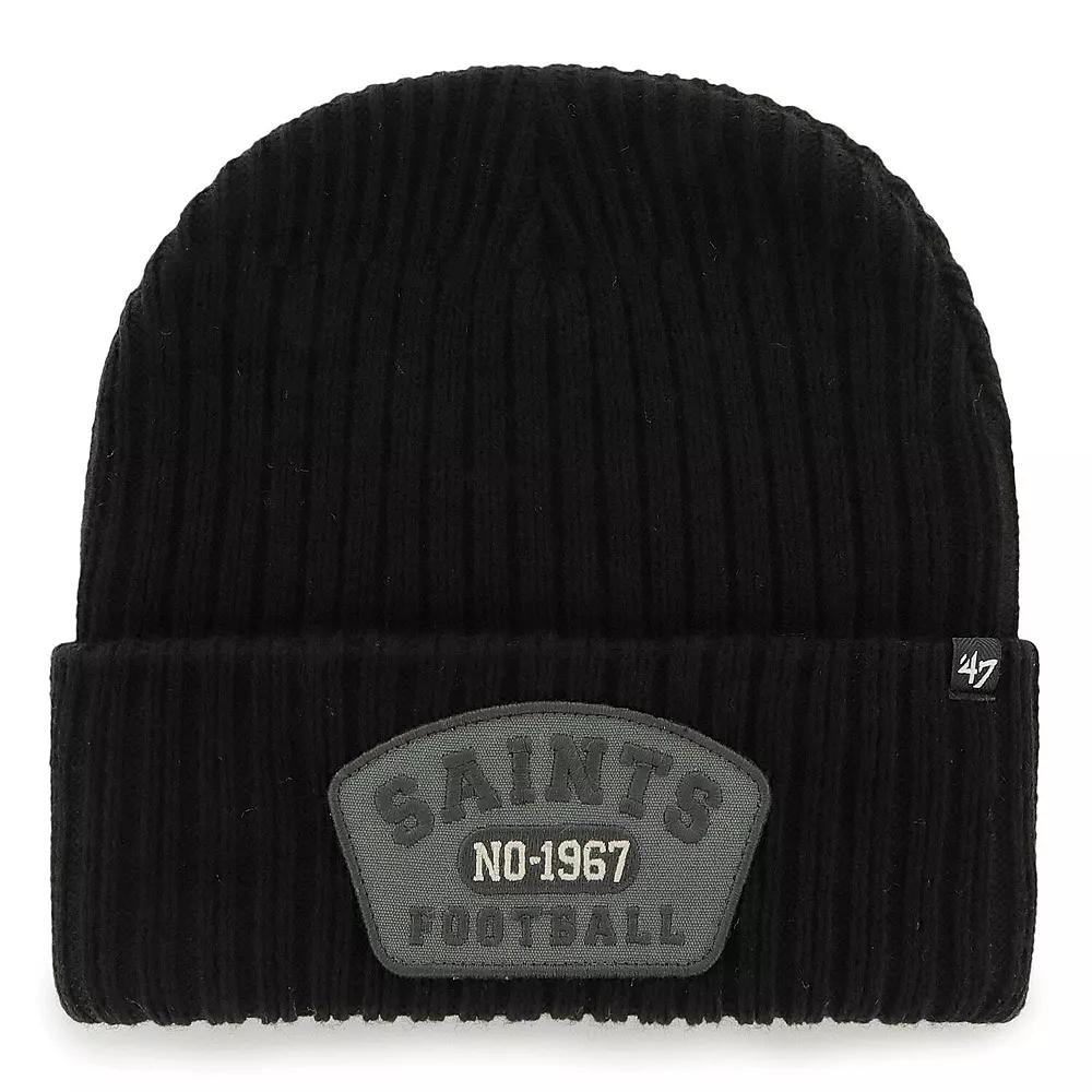 Men's '47 Black New Orleans Saints Ridgeway Cuffed Knit Hat Product Image