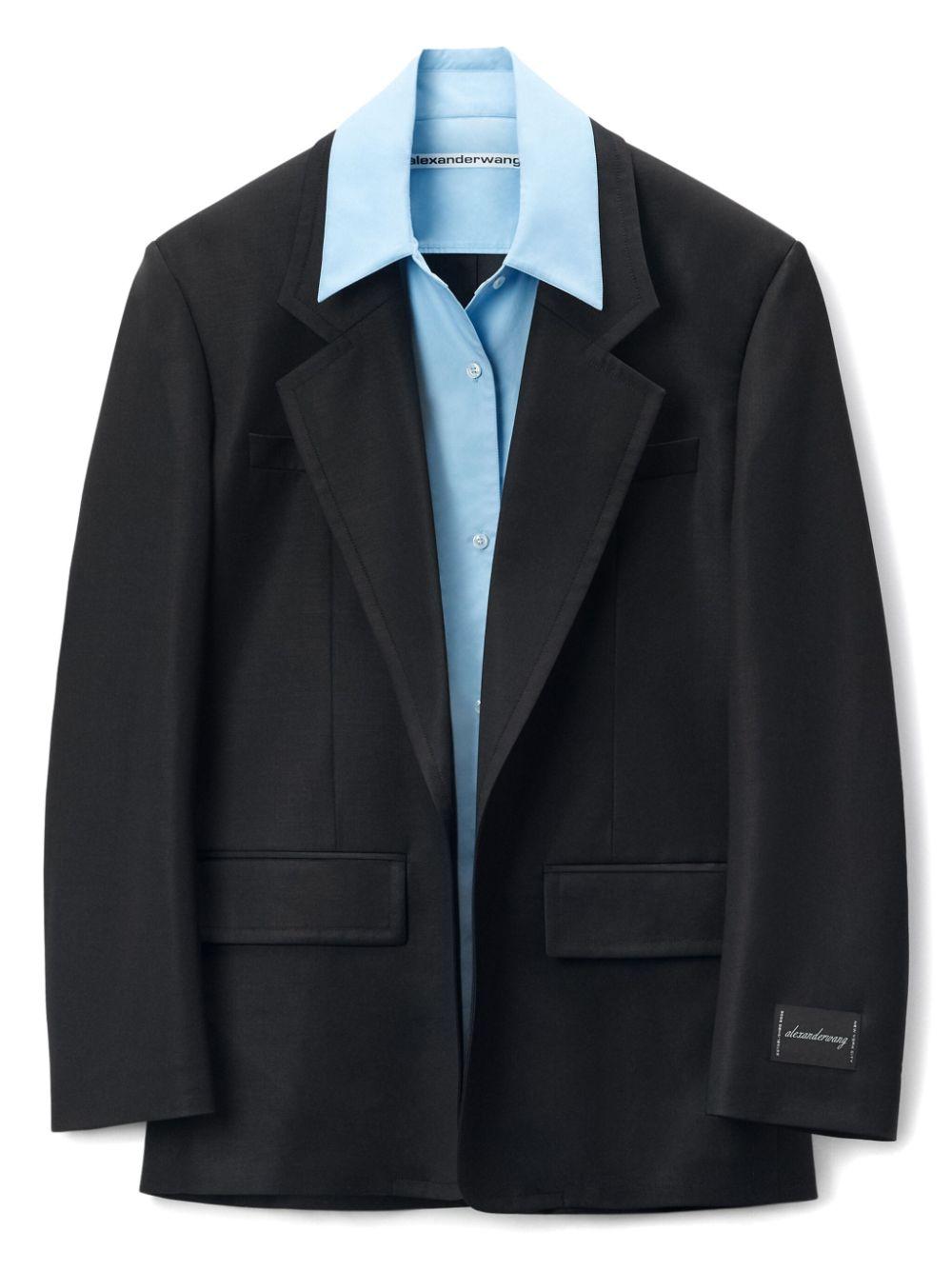 Pre-styled layered single-breasted blazer Product Image