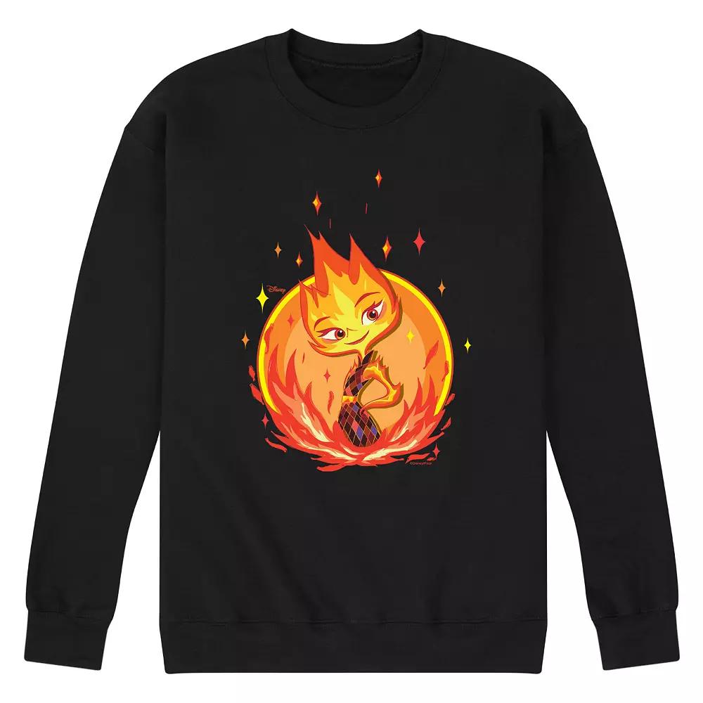 Disney's Elemental Men's Ember Badge Fleece Sweatshirt,  Product Image