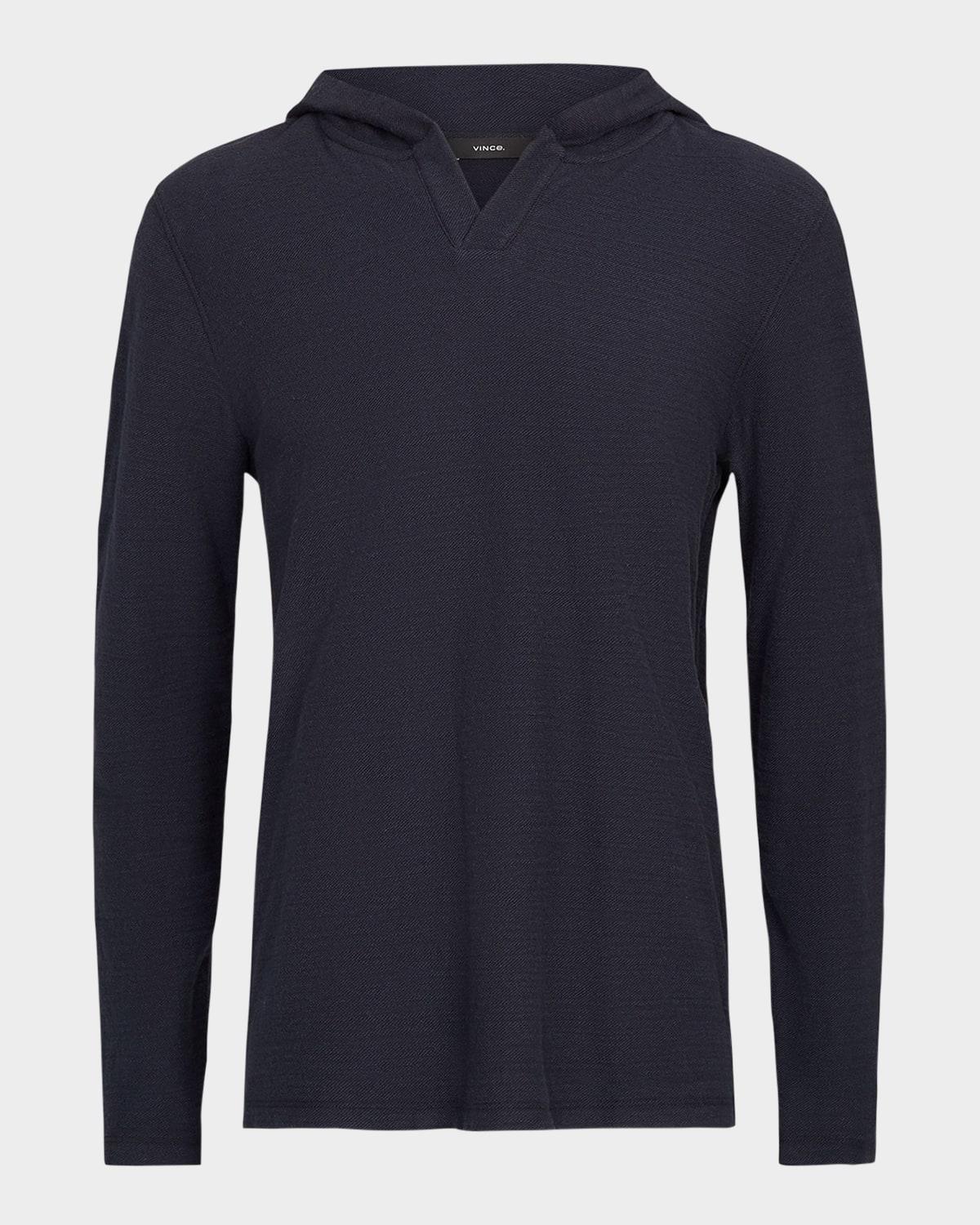 Men's Solid Cotton Hoodie Product Image