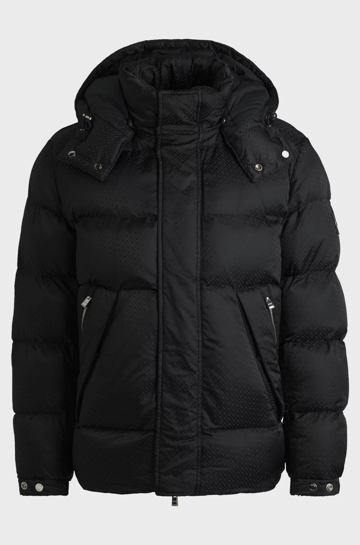 Boss Water-Repellant Puffer Jacket with Micro Monograms Product Image