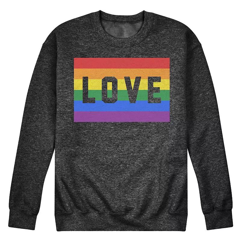 Men's Love Flag Fleece Sweatshirt,  Product Image
