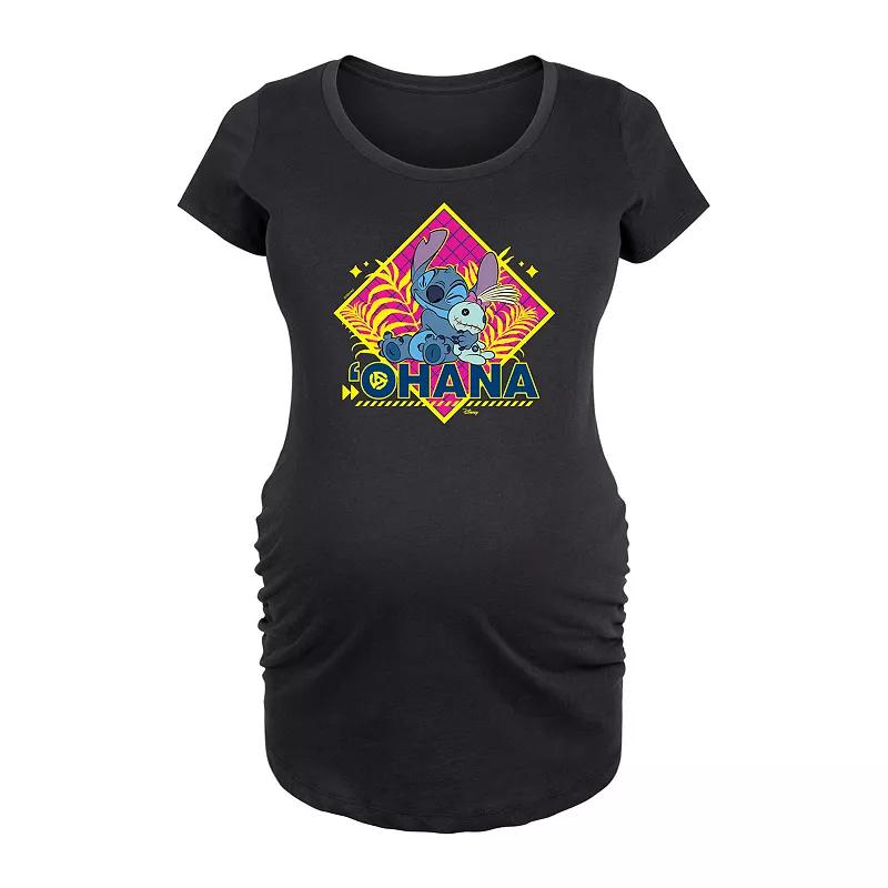Disney's Lilo & Stitch Maternity Ohana Graphic Tee, Women's,  Product Image