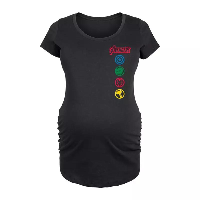 Maternity Marvel Avengers Icon Logos Graphic Tee, Women's,  Product Image