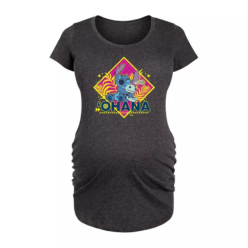 Disney's Lilo & Stitch Maternity Ohana Graphic Tee, Women's,  Product Image