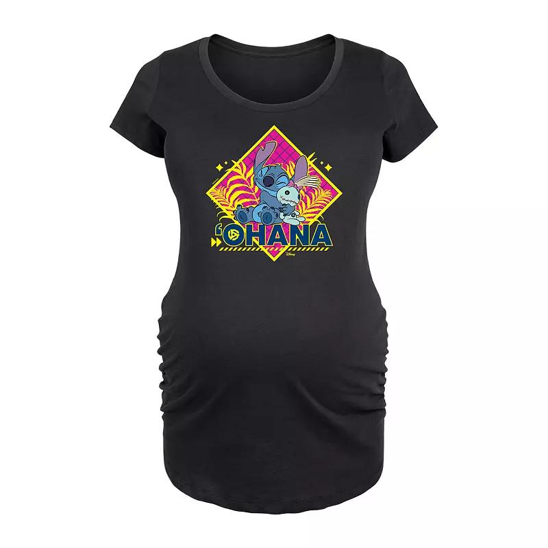 Disney's Lilo & Stitch Maternity Ohana Graphic Tee, Women's,  Product Image