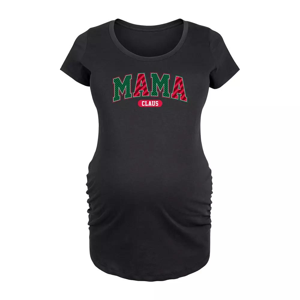 Maternity Mama Claus Varsity Graphic Tee, Women's,  Product Image