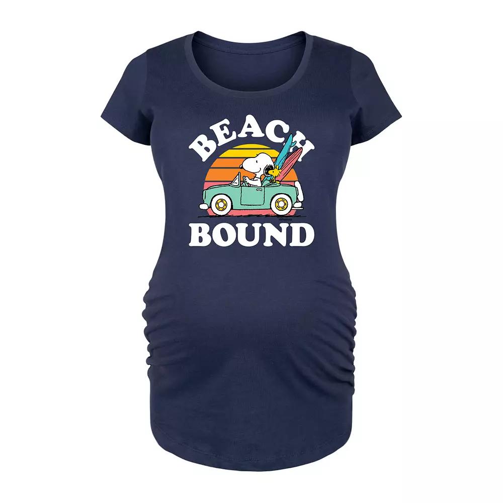 Maternity Peanuts Snoopy & Woodstock Beach Bound Graphic Tee, Women's,  Product Image
