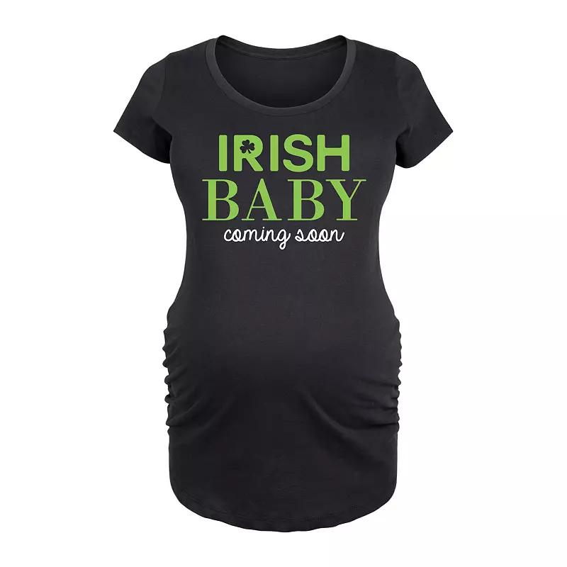 Maternity Irish Baby Coming Graphic Tee, Women's,  Product Image