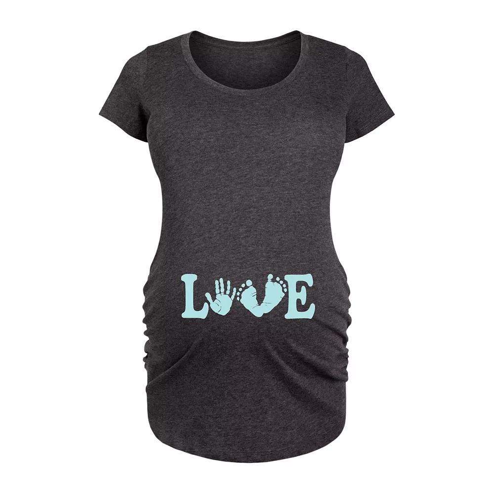 Maternity Love Footprints Graphic Tee, Women's,  Product Image
