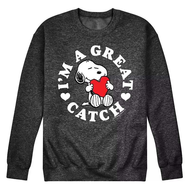 Men's Peanuts Great Catch Fleece Sweatshirt,  Product Image