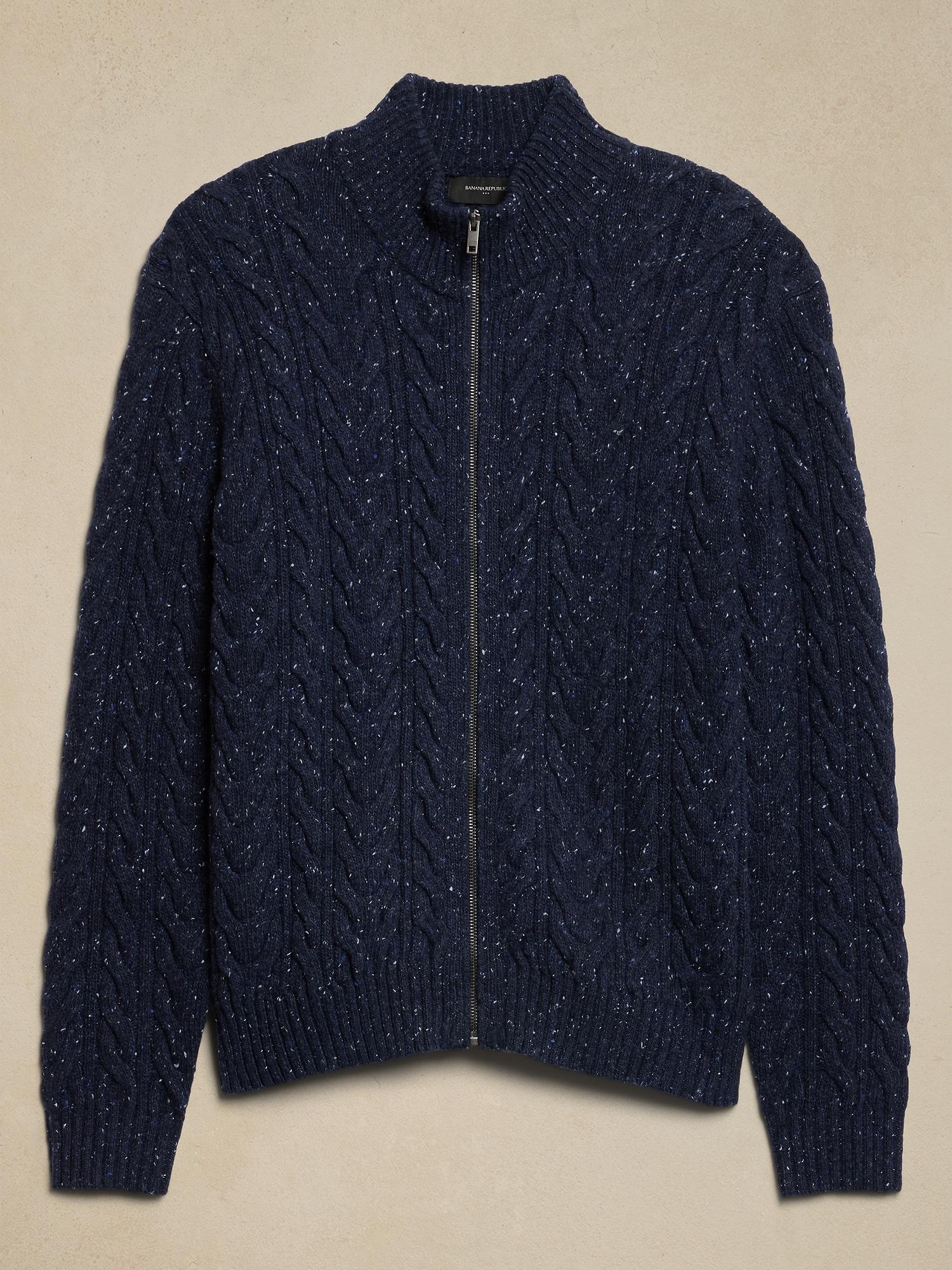 Tweed Cable Sweater Jacket Product Image