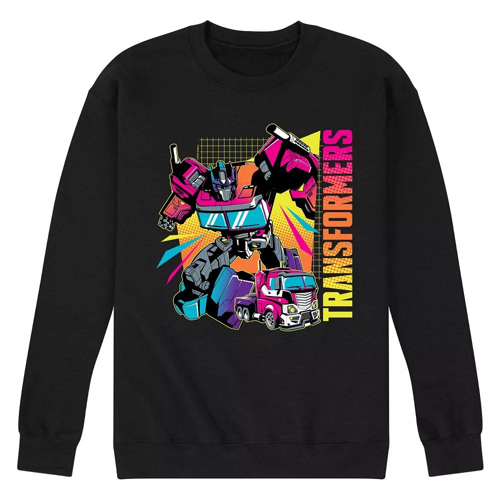 Men's Transformers Neon Halftones Fleece Sweatshirt,  Product Image