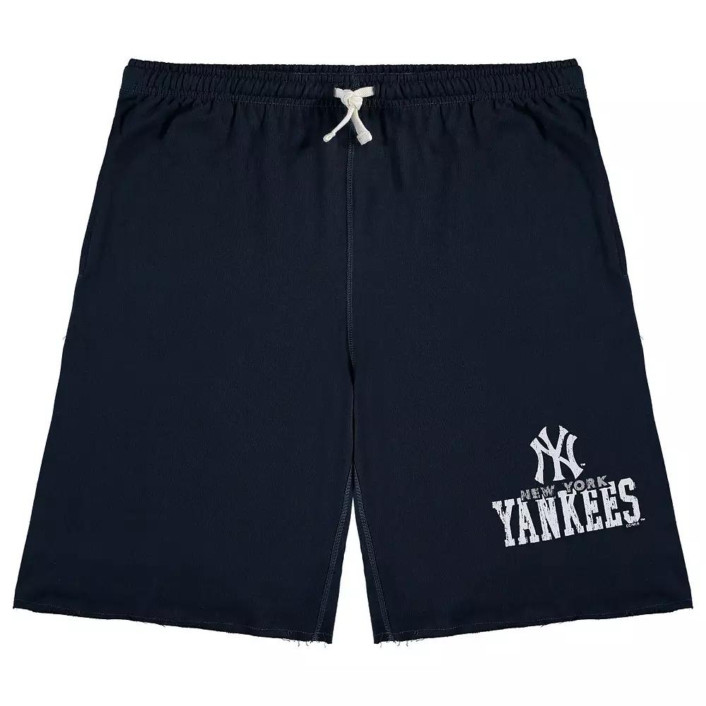 Men's Navy New York Yankees Big & Tall French Terry Shorts,  Product Image