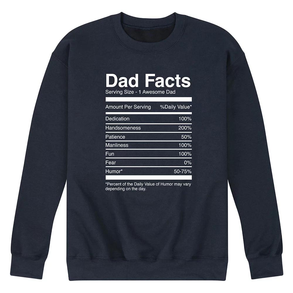 Men's Dad Facts Graphic Fleece Sweatshirt,  Product Image