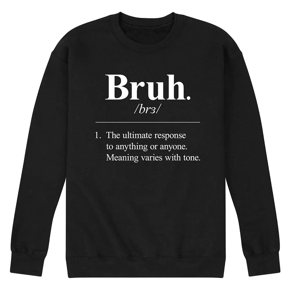 Men's Bruh Definition Graphic Fleece Pullover,  Product Image