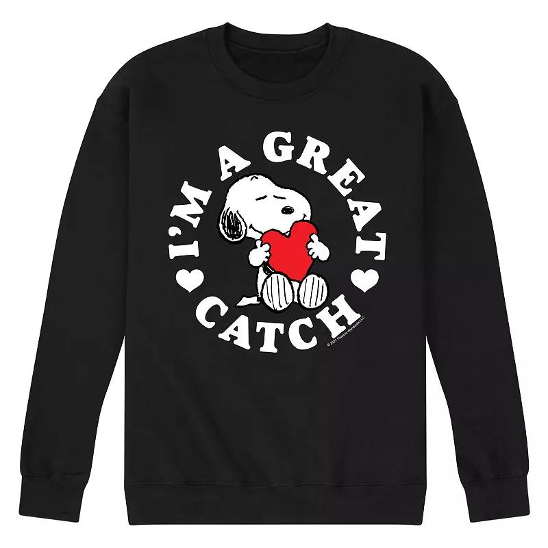Men's Peanuts Great Catch Fleece Sweatshirt,  Product Image