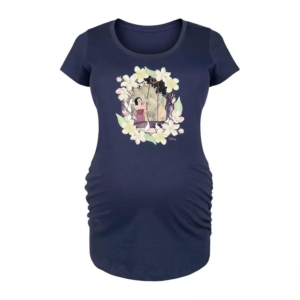 Disney Princess Snow White Maternity Flowers Graphic Tee, Women's,  Product Image