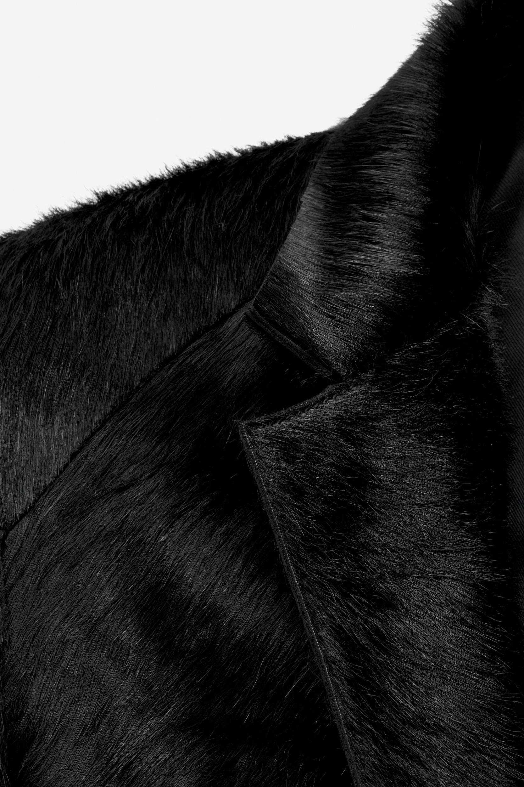 TAILORED LEATHER COAT WITH FUR LUDOVIC DE SAINT SERNIN x ZARA Product Image
