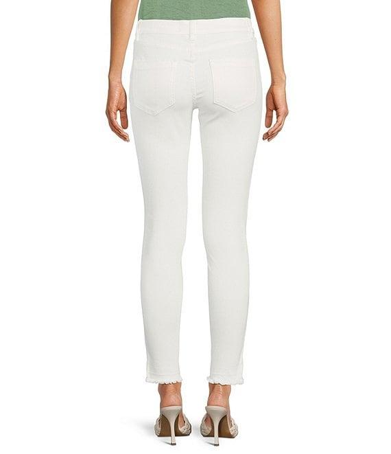 Vince Camuto Frayed Hem Skinny Leg Mid Rise Ankle Jeans Product Image