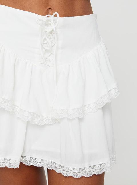 Capshaw Mini Skirt White Product Image