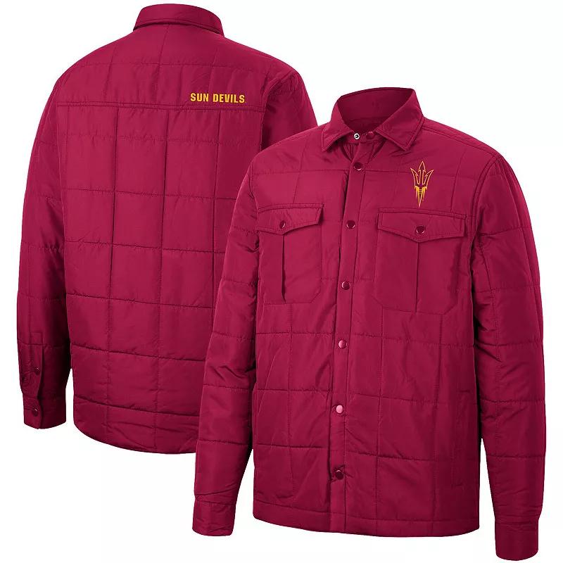 Men's Colosseum Crimson Oklahoma Sooners Detonate Quilted Full-Snap Jacket, Size: Small, Red Product Image