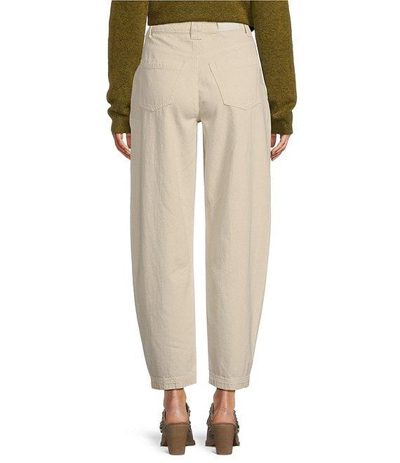 Every Natural Wash Denim High Rise Wide Barrel Leg Jeans Product Image