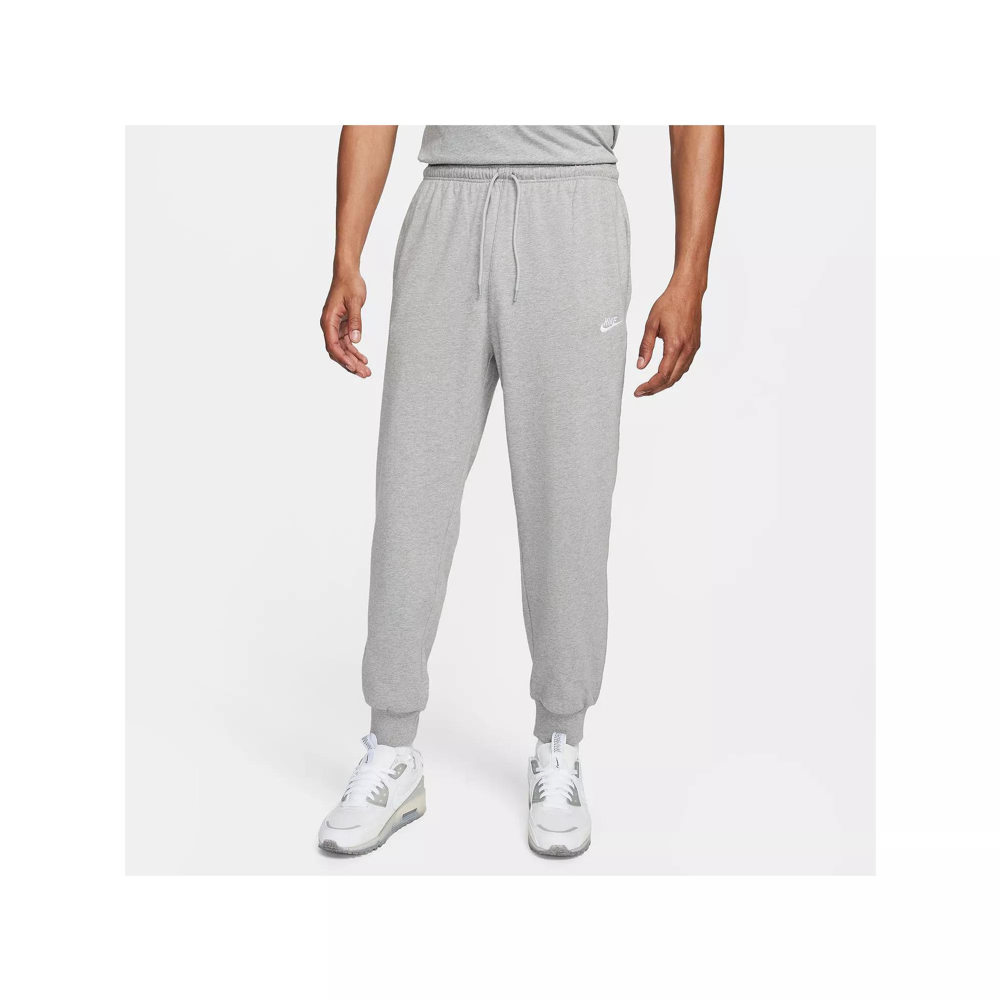 Nike Mens Nike Club Knit Joggers - Mens White/Dark Grey Heather Product Image