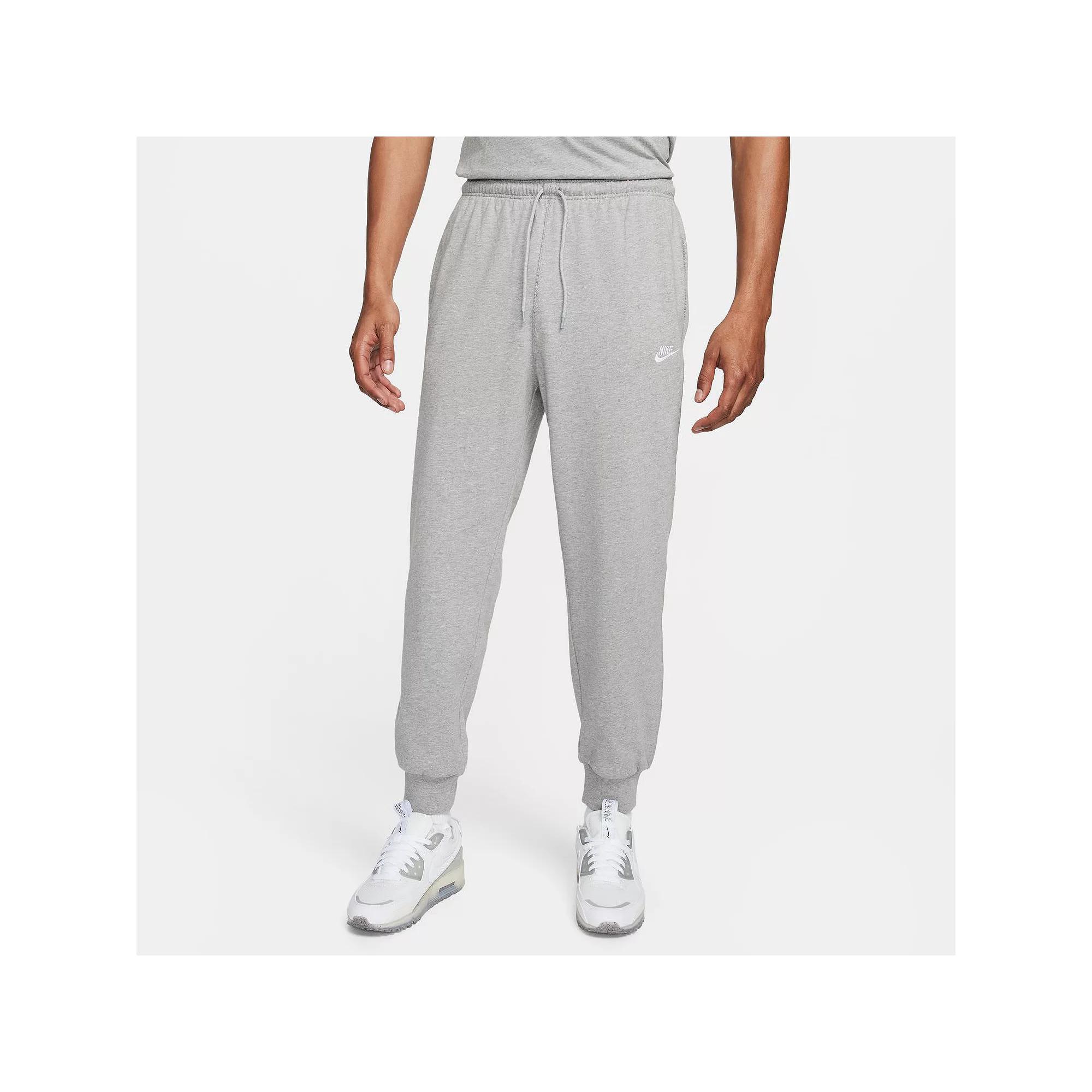 Nike Mens Nike Club Knit Joggers - Mens White/Dark Grey Heather Product Image