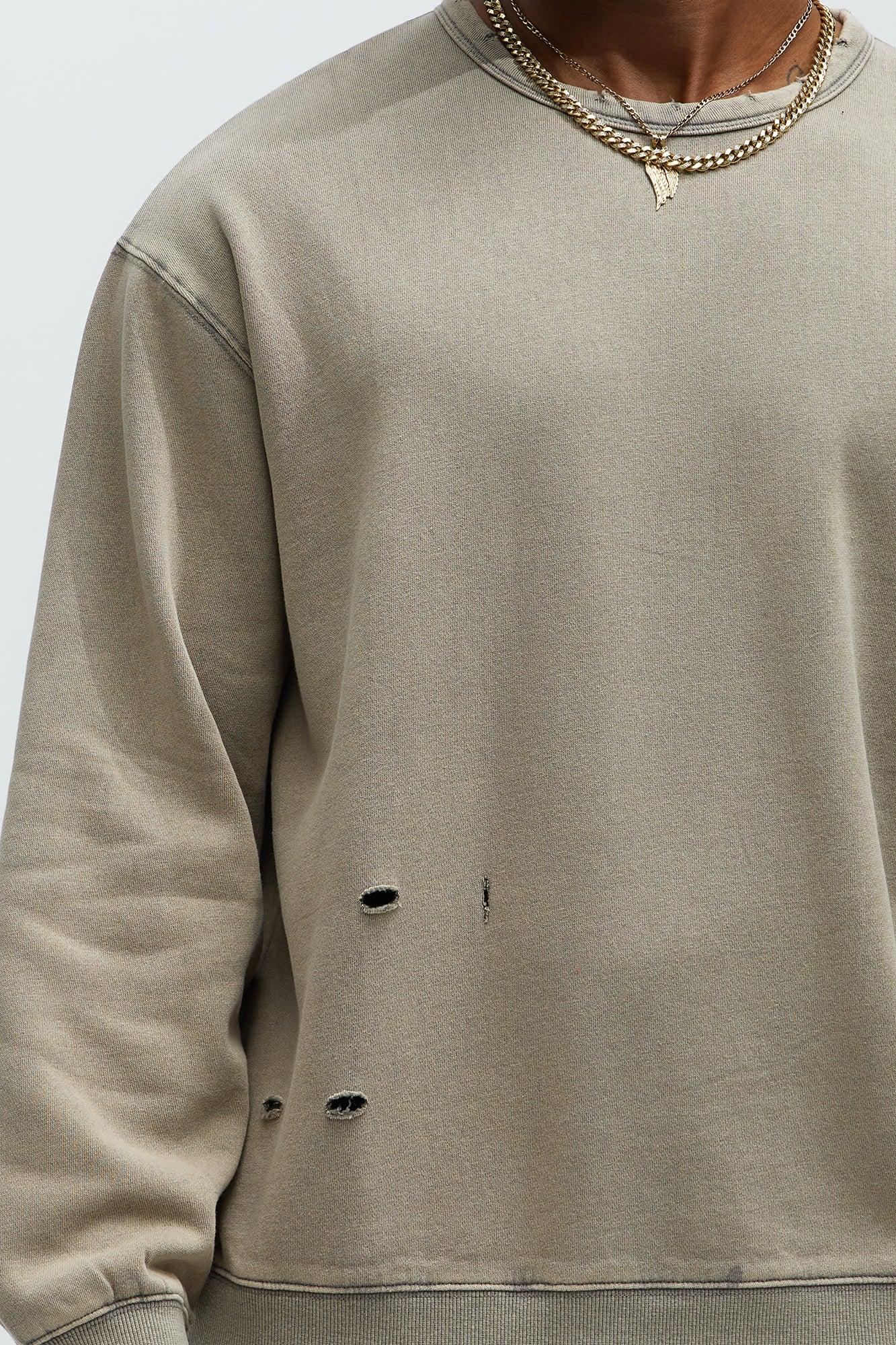 Perrie Crewneck Sweatshirt - Taupe Product Image