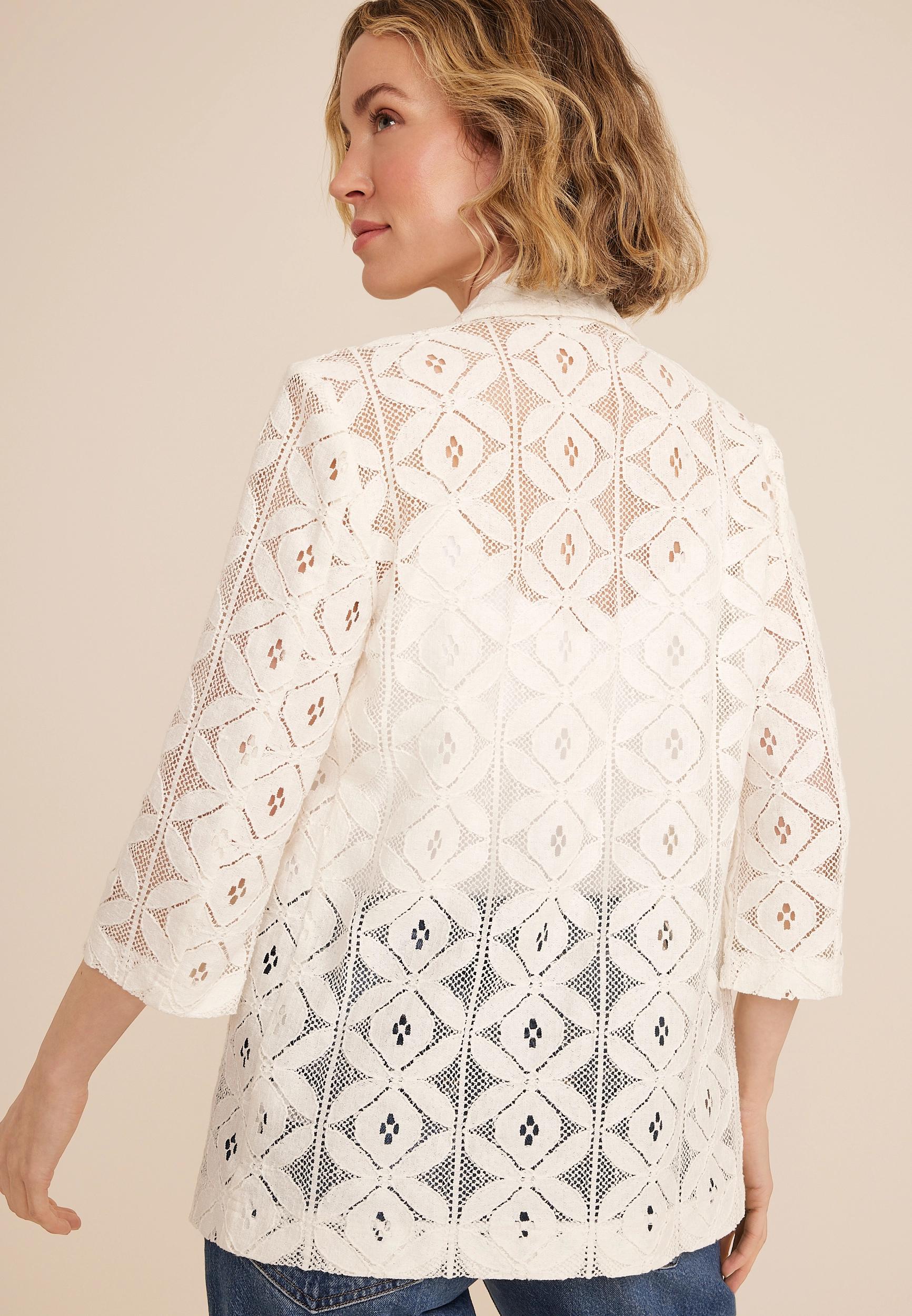 Crochet Lace Blazer Product Image